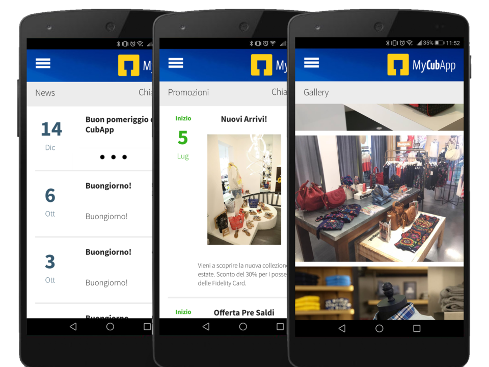 immagine dimostrativa app carte fedeltà cubapp
